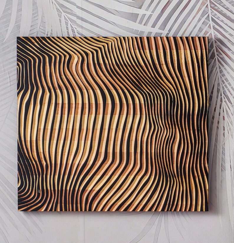 3D Wood Wall Art: Modern Abstract Panel Decor