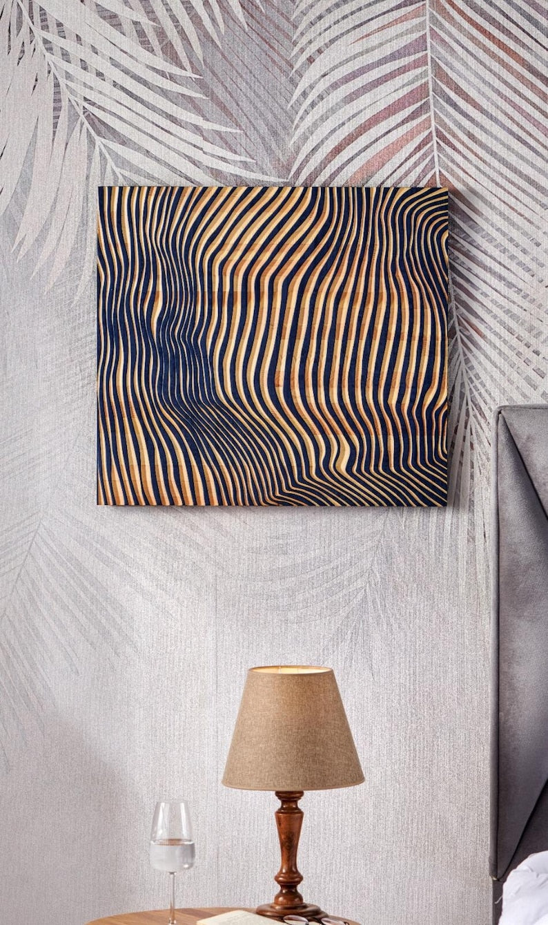 3D Wood Wall Art: Modern Abstract Panel Decor