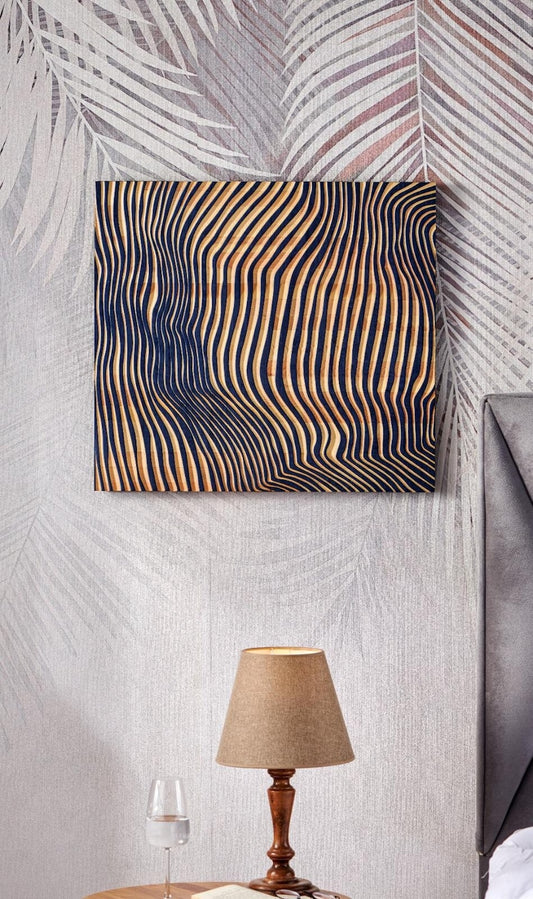 3D Wood Wall Art: Modern Abstract Panel Decor