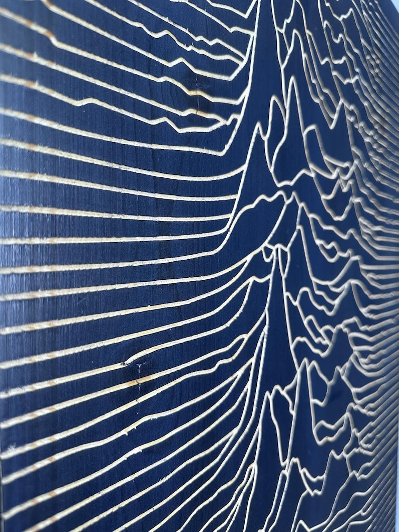 Joy Division Wood Wall Art: Hand-Carved Music Gift