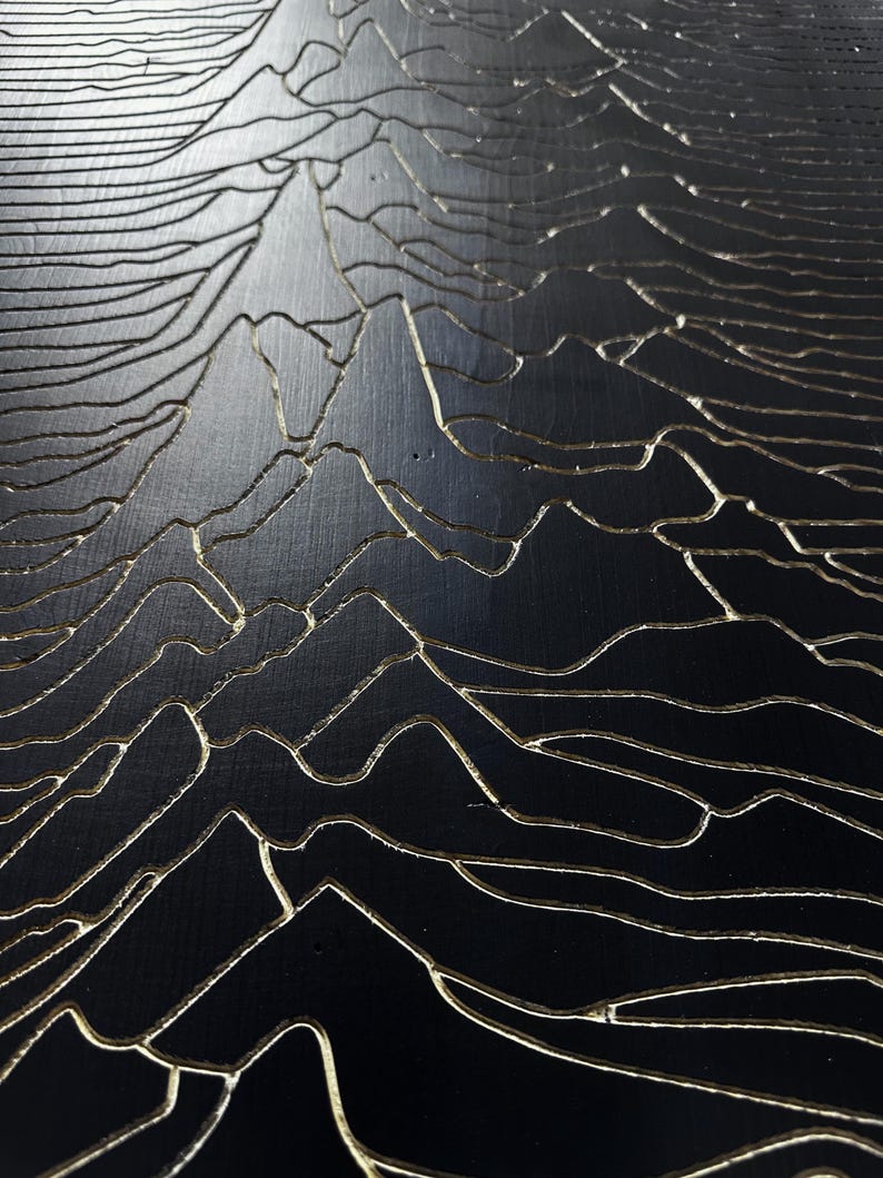 Joy Division Wood Wall Art: Hand-Carved Music Gift