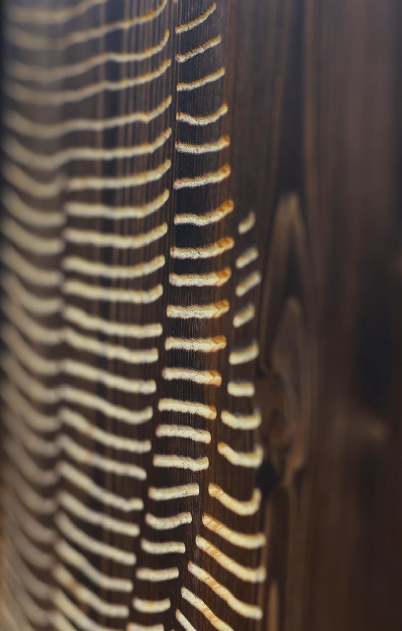 Engraved Wood Wall Art: Minimalist Woman Line Art