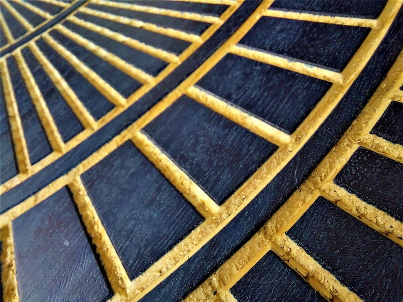 Minimalist Carved Line Wood Wall Art Panel