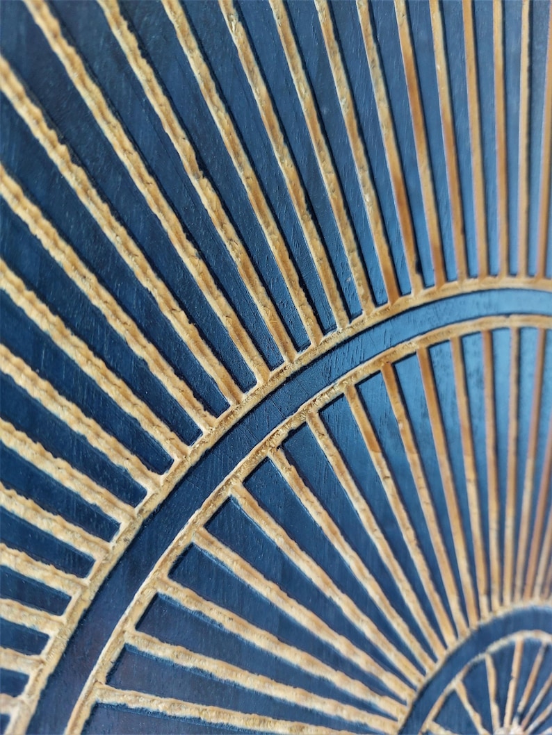 Minimalist Carved Line Wood Wall Art Panel