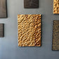 3D Carved Chestnut Wood Wall Art: Asymmetric Ripple Design