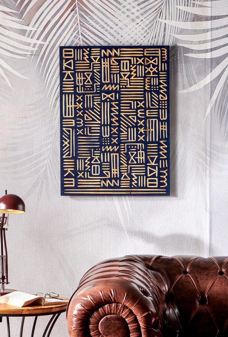 Wooden 3D Wall Art Panel – Hand-Carved Decorative Piece - Wood Wall Hanging Decor