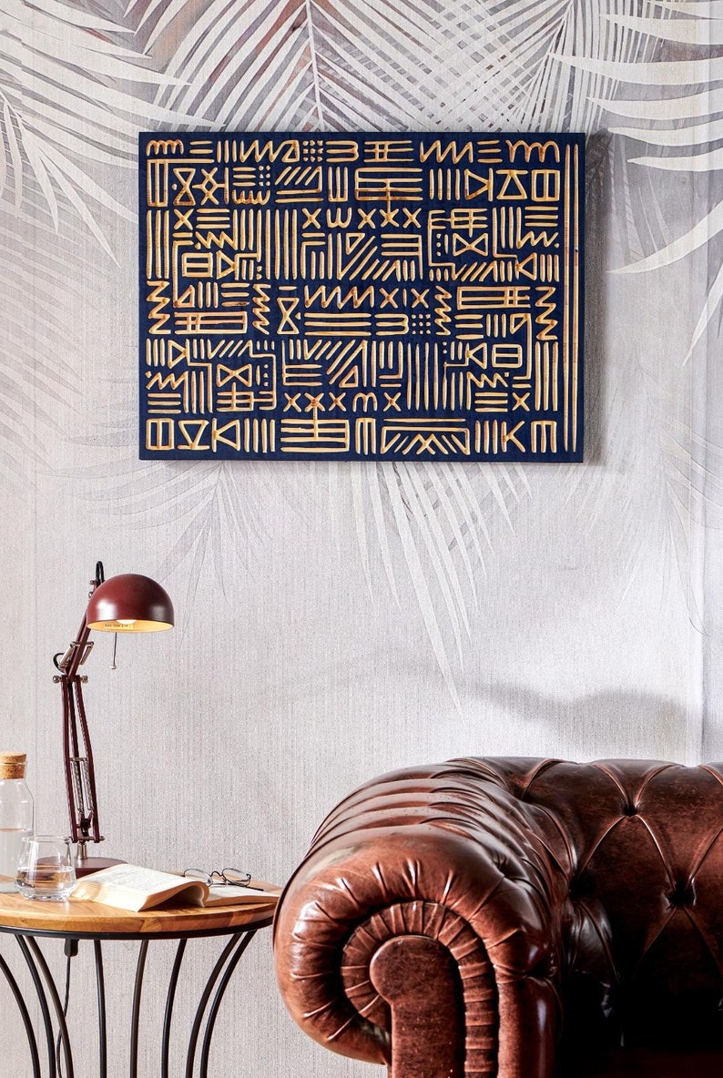 Wooden 3D Wall Art Panel – Hand-Carved Decorative Piece - Wood Wall Hanging Decor