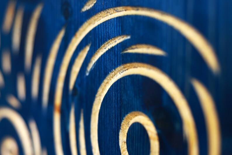 3D Starry Night Wood Wall Art: Hand-Carved Van Gogh Inspired Decor