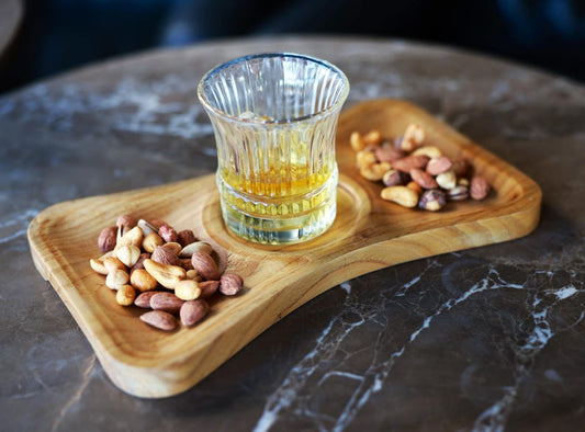 Chestnut Wood Tray Set – 2 Coffee & Serving Trays with 3D Design