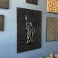 Liberty Statue Line Art - 3D Carved Wooden Wall Decor