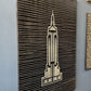 Empire State Building Wood Wall Art: Modern Minimalist Line Art