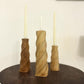 3 Pieces Chesnut Wood Candle Holder