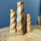 3 Pieces Chesnut Wood Candle Holder