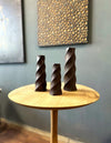 3 Pieces Chesnut Wood Candle Holder