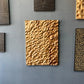 3D Carved Chestnut Wood Wall Art: Asymmetric Ripple Design