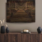 3D Carved Wood Wall Panel: Rustic Modern Line Art