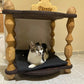 Personalized Wooden Cat Bed: Handcrafted Luxury Pet House