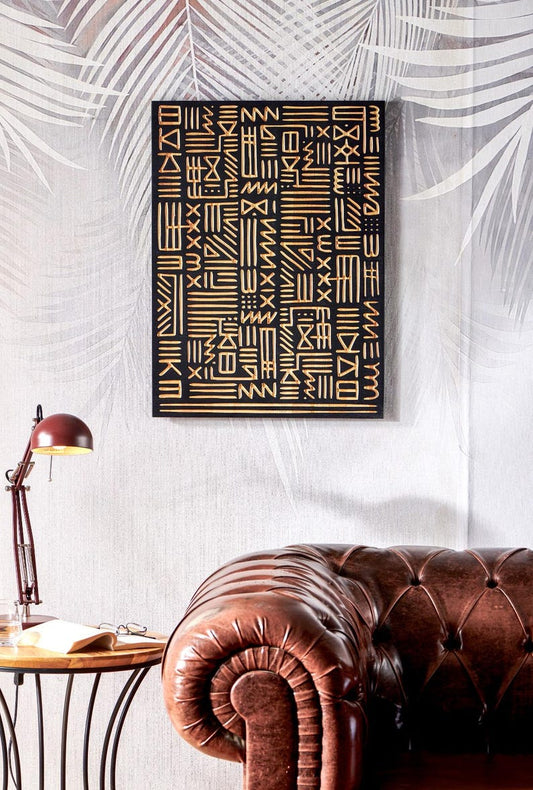 Wooden 3D Wall Art Panel – Hand-Carved Decorative Piece - Wood Wall Hanging Decor