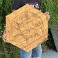 Mare 3D Carved Chestnut Wood Wall Art Panel