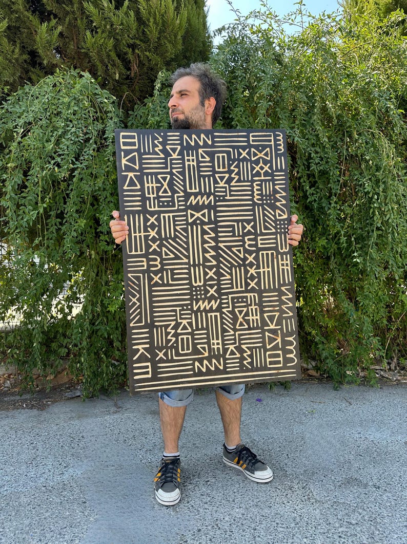 Wooden 3D Wall Art Panel – Hand-Carved Decorative Piece - Wood Wall Hanging Decor