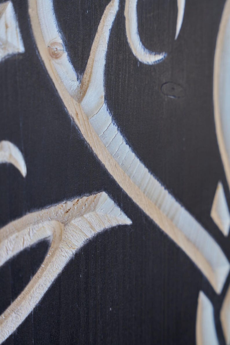 Celtic Knot Tree of Life Wood Wall Art: Engraved Yggdrasil Decor